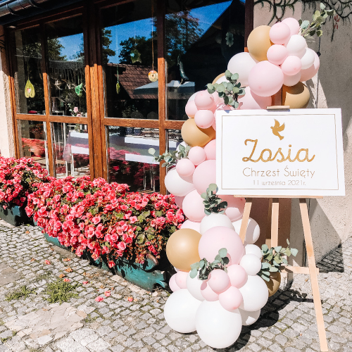 Balonowa girlanda na chrzest święty